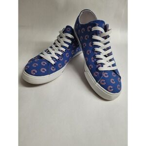 Row One Shoes Canvas Chicago Cubs Logo Fashion sneakers Unisex M 6.5, W 8 Blue